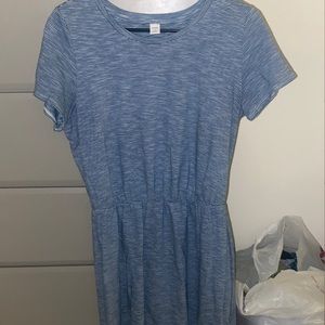 Woman’s Blue and White Striped Old Navy Shirt Dress